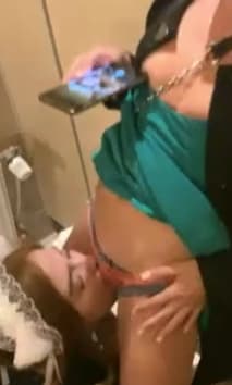 Lesbians Have Fun in Toilets at The Party